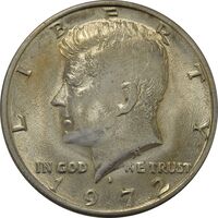سکه نیم دلار 1972D کندی - MS62 - آمریکا