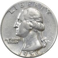 سکه کوارتر دلار 1956 واشنگتن - VF35 - آمریکا