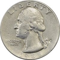 سکه کوارتر دلار 1986P واشنگتن - EF40 - آمریکا
