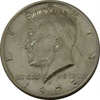 سکه نیم دلار 1973D کندی - AU58 - آمریکا