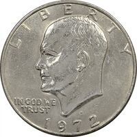 سکه یک دلار 1972D آیزنهاور - AU50 - آمریکا
