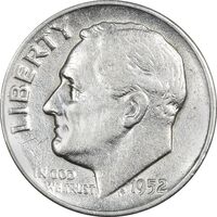 سکه 1 دایم 1952S روزولت - AU50 - آمریکا