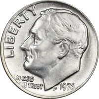 سکه 1 دایم 1976 روزولت - MS63 - آمریکا