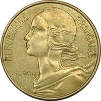 سکه 10 سانتیم 1987 (ماریان) جمهوری کنونی - EF45 - فرانسه