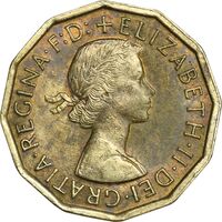 سکه 3 پنس 1964 الیزابت دوم - EF45 - انگلستان