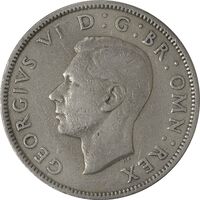 سکه 2 شیلینگ 1948 جرج ششم - VF30 - انگلستان