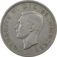 سکه 1/2 کرون 1950 جرج ششم - VF35 - انگلستان