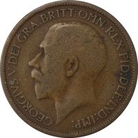 سکه 1/2 پنی 1919 جرج پنجم - VF20 - انگلستان