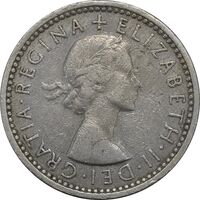 سکه 6 پنس 1959 الیزابت دوم - EF45 - انگلستان