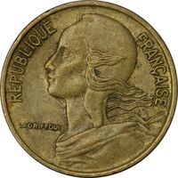 سکه 5 سانتیم 1966 (ماریان) جمهوری کنونی - EF45 - فرانسه