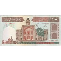 اسکناس 1000 ریال (نوربخش - عادلی) امضاء بزرگ - تک - AU50 - جمهوری اسلامی