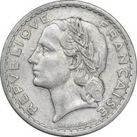 سکه 5 فرانک 1949 جمهوری چهارم - EF40 - فرانسه