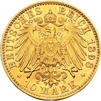 سکه 10 مارک طلا آلبرت از زاکسن