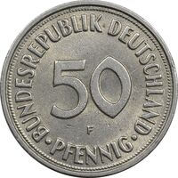 سکه 50 فینیگ 1950F جمهوری فدرال - MS61 - آلمان