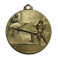 مدال آویز ورزشی پینگ پنگ (طلایی) - AU - جمهوری اسلامی