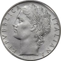 سکه 100 لیره 1989 جمهوری - AU50 - ایتالیا