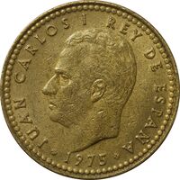 سکه 1 پزتا (77)1975 خوان کارلوس یکم - AU58 - اسپانیا