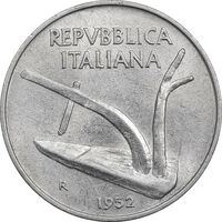 سکه 10 لیره 1952 جمهوری - MS61 - ایتالیا