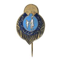 نشان سوزنی بنیاد نیکوکاری (طلایی) - AU - محمد رضا شاه