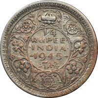 سکه 1/4 روپیه 1945 جرج ششم - VF35 - هند