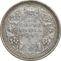 سکه 1 روپیه 1943 جرج ششم - EF40 - هند