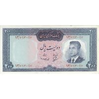 اسکناس 200 ریال (بهنیا - سمیعی) - تک - AU50 - محمد رضا شاه