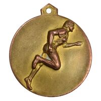 مدال آویز ورزشی دو و میدانی بانوان وزارت فرهنگ (برنز) - EF - محمد رضا شاه