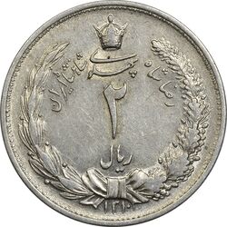 سکه 2 ریال 1310 - AU58 - رضا شاه