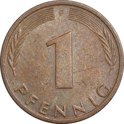 سکه 1 فینیگ 1975F جمهوری فدرال - EF45 - آلمان