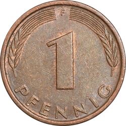 سکه 1 فینیگ 1977F جمهوری فدرال - EF45 - آلمان