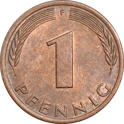 سکه 1 فینیگ 1978F جمهوری فدرال - AU55 - آلمان