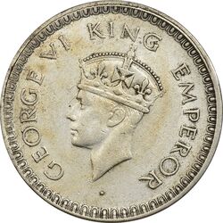 سکه 1 روپیه 1943 جرج ششم - AU50 - هند