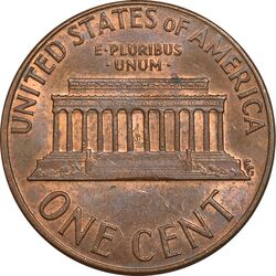 سکه 1 سنت 1973D لینکلن - AU50 - آمریکا