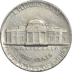 سکه 5 سنت 1975D جفرسون - EF45 - آمریکا