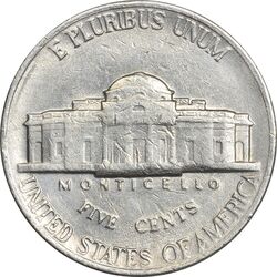 سکه 5 سنت 1988D جفرسون - EF45 - آمریکا
