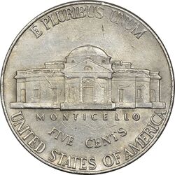 سکه 5 سنت 1999P جفرسون - AU50 - آمریکا