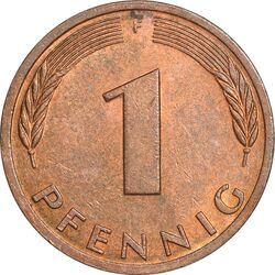 سکه 1 فینیگ 1979F جمهوری فدرال - AU50 - آلمان