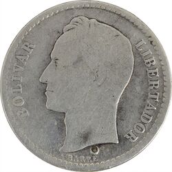 سکه 50 سنتیمو 1954 - VF20 - ونزوئلا