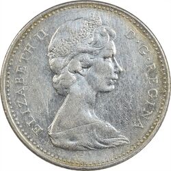 سکه 10 سنت 1967 الیزابت دوم - EF45 - کانادا