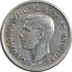 سکه 10 سنت 1947 جرج ششم - EF45 - کانادا