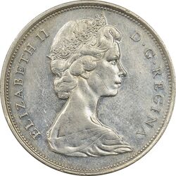 سکه 50 سنت 1967 الیزابت دوم - EF45 - کانادا