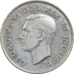 سکه 50 سنت 1946 جرج ششم - EF40 - کانادا