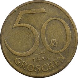 سکه 50 گروشن 1964 جمهوری دوم - EF40 - اتریش