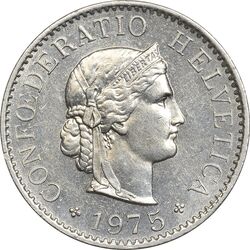 سکه 5 راپن 1975 دولت فدرال - MS61 - سوئیس