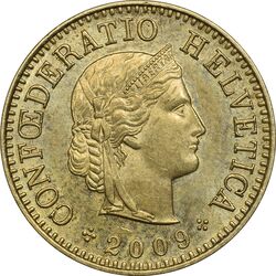 سکه 5 راپن 2009 دولت فدرال - MS61 - سوئیس