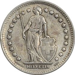 سکه 1 فرانک 1944 دولت فدرال - EF40 - سوئیس