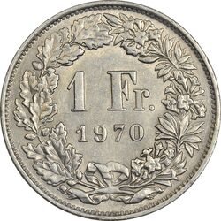 سکه 1 فرانک 1970 دولت فدرال - EF45 - سوئیس