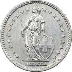 سکه 2 فرانک 1959 دولت فدرال - EF45 - سوئیس