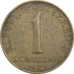 سکه 1 شیلینگ 1972 جمهوری دوم - EF40 - اتریش