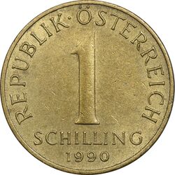 سکه 1 شیلینگ 1990 جمهوری دوم - AU58 - اتریش